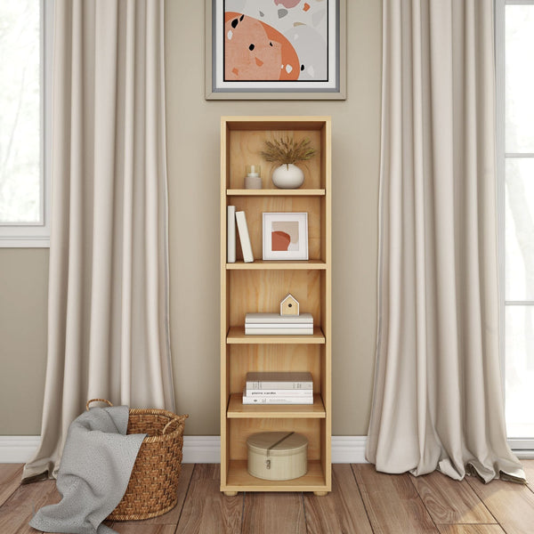 Narrow 5 Shelf Bookcase