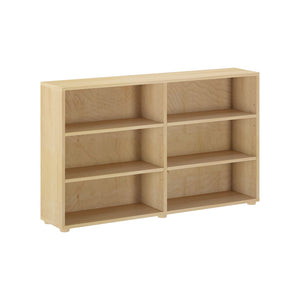 Double Low 6 Shelf Bookcase