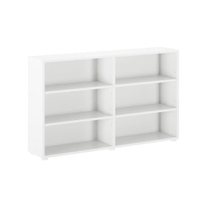 Double Low 6 Shelf Bookcase