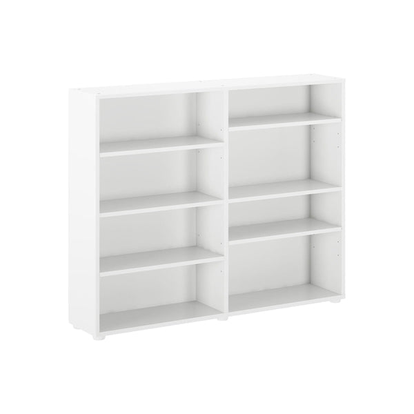 Double Mid 8 Shelf Bookcase