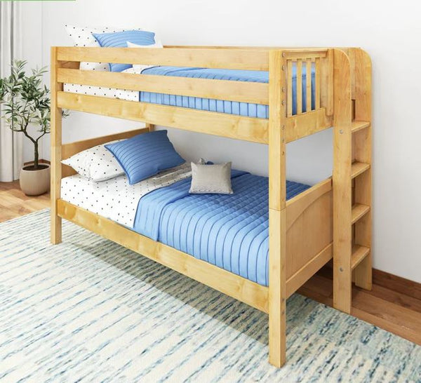 Twin Bunk Bed with Ladder on End