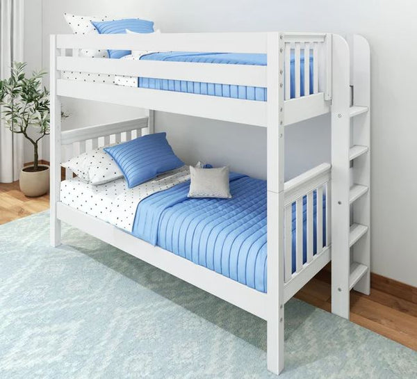 Twin Bunk Bed with Ladder on End