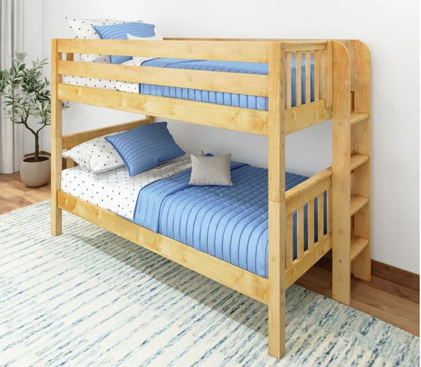 Twin Bunk Bed with Ladder on End