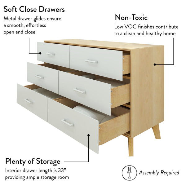 Modern 6 Drawer Dresser