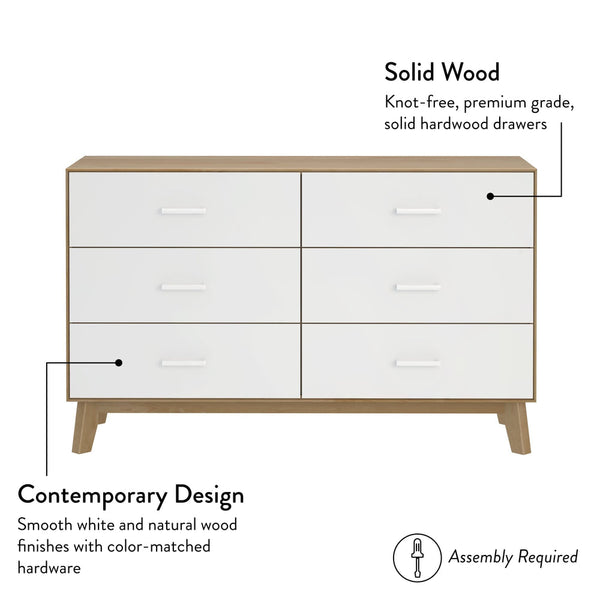 Modern 6 Drawer Dresser