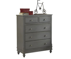 Hillsdale 5 Drawer chest in Grey