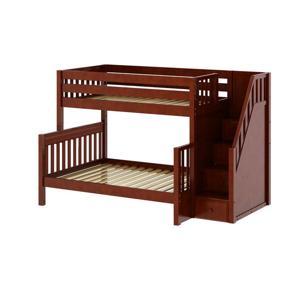 Twin/Full Medium Bunk Bed w/Staircase